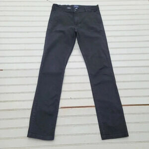 Children's Place Boys Flat Front Black Chino Pants 30x28 Adjas Waist Jeans Sz 16